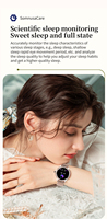 Reloj Inteligente TSSD NX19 para Mujer, con Diamantes Metálicos, Multilingüe, Resistente al Agua IP68, Llamadas Bluetooth, Música, Correo Electrónico