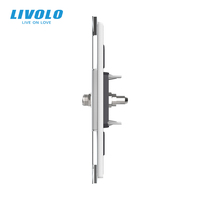 Prise murale satellite LIVOLO US 119*78mm Premium, module fonctionnel 22.5x45mm pour transmission de signal HD 4K 8K UHD