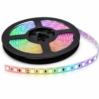 Светодиодная лента DC12V WS2812B, 60 светодиодов/м, 5050, медная, USB, IP20, внешняя, 10 мм, гибкая, с возможностью резки, 3-сегментная, для декоративной подсветки вывесок