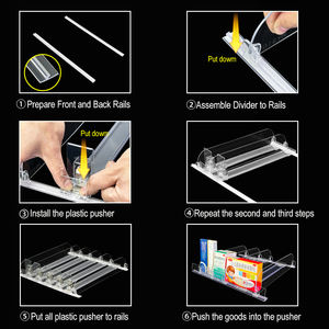 Rail de <span class=keywords><strong>réfrigérateur</strong></span> pour système d'organisation coulissant, <span class=keywords><strong>étagère</strong></span>s, distributeur de boissons pour <span class=keywords><strong>réfrigérateur</strong></span>, <span class=keywords><strong>étagère</strong></span> à bonbons et chocolat, séparateur poussoir - Product Image 6