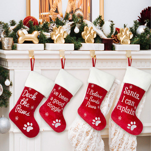 Calze di <span class=keywords><strong>Natale</strong></span> Ricamate di Alta Qualità, Fornitura Diretta dalla Fabbrica, Calze Vuote per Decorazioni Natalizie, Lusso all'Ingrosso - Product Image 6