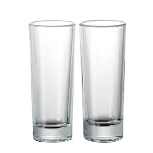 Vasos de vidrio de 2oz/60ml para pulque Whisky brandly Logotipo personalizado Aceptado Vasos cortos de vidrio para licor highball