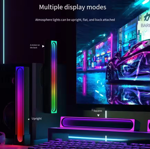 Lampes de sol modernes en plastique RGB synchronisées avec la musique, changeant de couleur, contrôlées par la voix, pour hôtel, éclairage rythmique LED rechargeable par application - Product Image 2