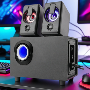 2,1 Altavoz De Computadora Subwoofer Altavoces De Computadora Con 9 Pulgadas Satelites Dobles Altavoces De Madera - Product Image 1