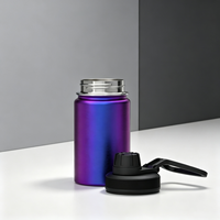 Botol Air Terisolasi Baja Anti Karat Lapis Elektro 12oz, Dinding Ganda Bebas BPA, Botol Air Custom dengan Logo untuk Anak