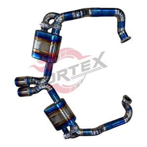 ระบบท่อไอเสียแบบ Catback สีฟ้าไหม้ รุ่น Vortex Grade 5 ไทเทเนียม หนา 1.2 มม. สำหรับรถ Porsche Boxster&Cayman 981 2.7 3.4 ปี 2008-2015 แบบมีวาล์ว - Product Image 1