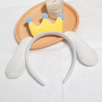 Bandeau pour cheveux moelleux antidérapant pour femmes, bandeau mignon de dessin animé pour se laver le visage et les soins de la peau, bandeau antidérapant pour le maquillage en tissu doux