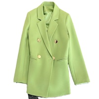 Blazer élégant décontracté pour femme, style coréen, rose lotus, double boutonnage, nouvelle collection printemps-automne, vente en gros