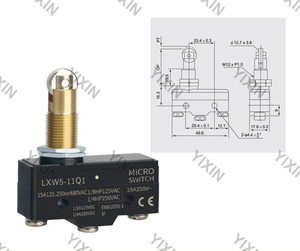 ไมโครลิมิตสวิตช์รุ่น LXW5 ซีรีส์ <span class=keywords><strong>Z</strong></span>-<span class=keywords><strong>15GQ22</strong></span>-<span class=keywords><strong>B</strong></span> แบบมีเทอร์มินัล จัดส่งรวดเร็ว ชนิดลูกกลิ้งแบบกดติดปล่อยดับ 1NO1NC SPDT วัสดุพลาสติก - Product Image 3