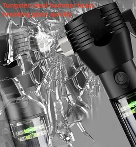 Linterna Táctica Recargable Solar USB con Alarma Magnética, Martillo para Ventanas, Cortador de Cinturón de Seguridad, Resistente al Agua, con Descuento - Product Image 5