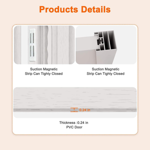 Porte pliante en PVC antivol et imperméable |   Cloison pliante silencieuse pour salle de bain, supermarché et maison, installation facile - Product Image 3