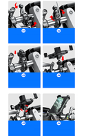 Support de téléphone moto 15W chargeur sans fil USB support de charge rapide vélo Smartphone support