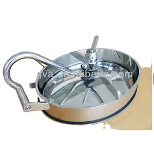 sanitary stainless steel elliptic manhole cover with pressure