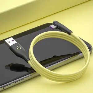 1m 1.5m 2m khuỷu tay chơi trò chơi di động Loại C Cáp dữ liệu USB tùy chỉnh với bao bì hộp giấy