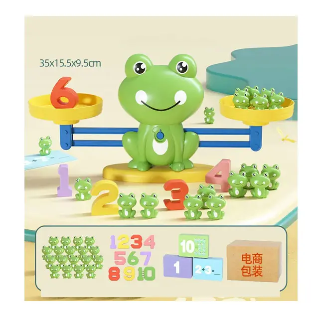Giáo dục sớm học tập quy mô đồ chơi cân bằng mầm non Toán Học Trò chơi ếch cân bằng đếm đồ chơi