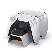 Station de charge double Dobe TP5-0521B pour manette sans fil PS5, station de charge, socle d'alimentation pour manette PS5
