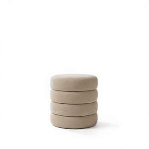 Factory Wholesale Eco-Friendly Contemporary 4-Tier Stacking Soft Cushioned Fabric <b>Stool</b> for <b>Bedroom</b> Hotel Apartment Use-Multiple - Product Image 4
