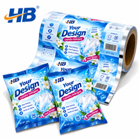 Rouleau de film pour sachet de lessive en poudre 125g, pochette laminée personnalisée pour lavage à la main et en machine