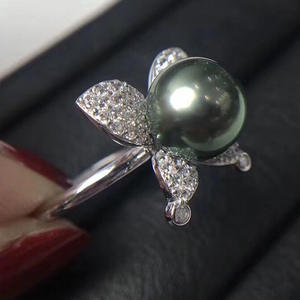 Support d'accessoires en argent S925 pour bijoux DIY avec perles rondes de 7-9 mm 10423-Simple Support pour perles en vrac - Product Image 3