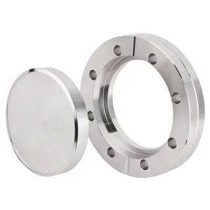 High Quality Stainless Steel SS304 SS316L Vaccum Fitting CF Rotatable Blank Flange for Pipe Line Thru Bolt Holes
