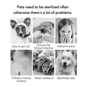 Desodorante de aseo de mascotas con etiqueta privada personalizada para perros y gatos, desodorante en espray de larga duración para el hogar
