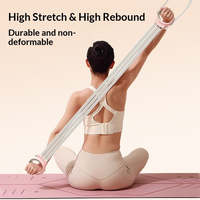 Bande de Résistance en Gros pour Étirements des Jambes avec Pédale, Bande Tubulaire Réglable sur 3 Niveaux (20/40/60 Lbs) pour Entraînement à Domicile