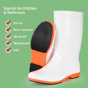 Zapatos de Trabajo para Chef con Suela de Goma Antideslizante Especial para Cocina y Cafetería, Botas de Trabajo Unisex Impermeables y Resistentes al Aceite para Fábricas de Alimentos - Product Image 5