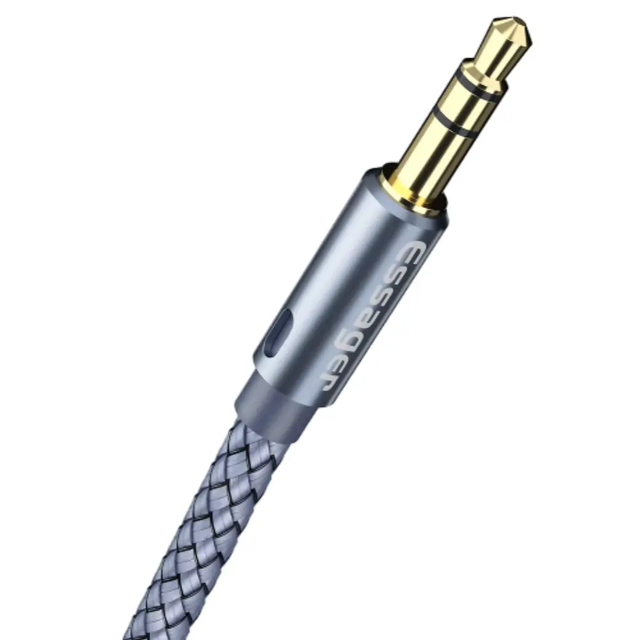 Essager 0.5M Nylon Braided Professional Headphone Jack 3.5 Aux Cable Stereo Audio Speaker Gold Plug 3.5mm Audio Cable
