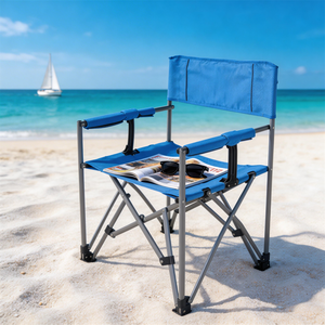 <span class=keywords><strong>Chaise</strong></span> pliante <span class=keywords><strong>de</strong></span> camping portable <span class=keywords><strong>avec</strong></span> roulettes, capacité <span class=keywords><strong>de</strong></span> charge <span class=keywords><strong>de</strong></span> 300 lb, pour événements sportifs en plein air et terrasses - Product Image 2