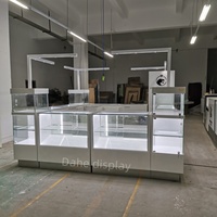 Kiosque de bijouterie de haute qualité, comptoir d'exposition de bijouterie, kiosque de parfum en verre, design de kiosque de bijouterie pour centre commercial