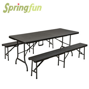 <span class=keywords><strong>Tavolo</strong></span> pieghevole <span class=keywords><strong>da</strong></span> picnic <span class=keywords><strong>da</strong></span> campeggio in plastica <span class=keywords><strong>da</strong></span> 6 piedi in <span class=keywords><strong>legno</strong></span> - Product Image 3