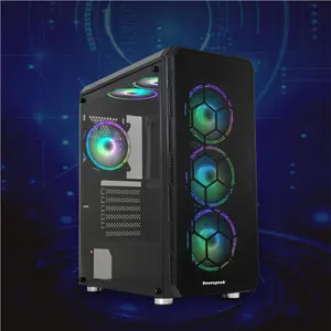 Корпус для ПК ATX для компьютерных игр, прозрачный корпус для компьютера средней высоты, корпус для ПК, игровой шкаф