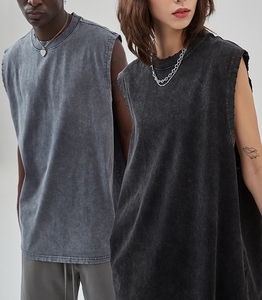 Canotta Sportiva da <span class=keywords><strong>Uomo</strong></span> Stile Hip Hop, Senza Maniche, in Poliestere Lavato, Traspirante e ad Asciugatura Rapida, Personalizzabile per Bodybuilding - Product Image 2