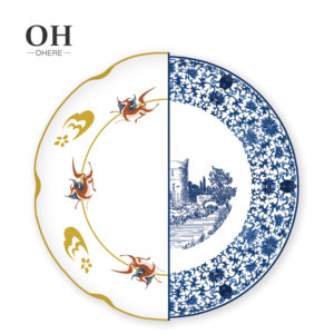 Blue Elk Dear Dîner Ensemble Irrégulier Style Chinois Assiette Ensemble Vaisselle Art Décor Vaisselle De Mariage pour Événement & Restauration & Location - Product Image 4