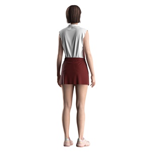 <span class=keywords><strong>Polo</strong></span> <span class=keywords><strong>sans</strong></span> manches pour femmes avec col bleu marine, respirant et séchage rapide, tenue décontractée quotidienne pour la pratique du tennis - Product Image 4