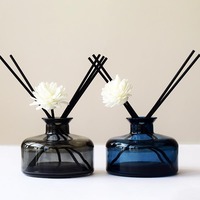 Flacon diffuseur de parfum en verre vide 100ml 150ml 250ml, ambré, noir, transparent, avec boîte
