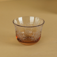 Mug à café en verre de style islamique du Moyen-Orient avec design gravé au laser, peinture par pulvérisation, couleur personnalisée, lot de 6 pièces avec boîte cadeau