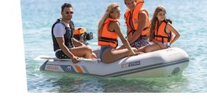 Canoë-kayak gonflable en PVC de haute qualité, 250*129 cm, plancher en bois à lattes, pour 3 personnes, capacité de 529 kg, lacs et rivières - Product Image 3
