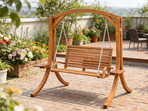 Chaises à bascule en <span class=keywords><strong>bois</strong></span> d'extérieur à prix d'usine pour adultes, 2 et 3 places, balançoires chinoises - Product Image 1