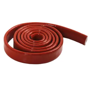 China factory Silicone Rubber Glassfibre Braided Expandable Insulation Metal hose protective thermal sleeve