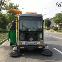 Balayeuse électrique SW-BR 230/240 R 4W avec cabine fermée et pulvérisation d'eau pour nettoyage des rues