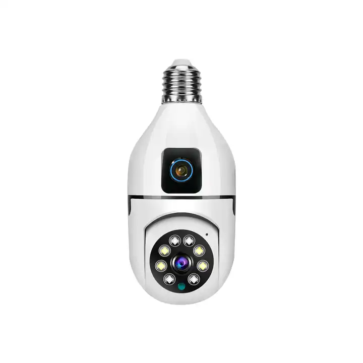 Прямая поставка Wi-Fi лампочка камера 1080P HD держатель лампы домашней безопасности беспроводная мини-камера E27 двойная линза лампочка камера