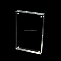 Cadre photo magnétique en acrylique transparent poli, avec aimant puissant amovible pour insertion de photos, idéal pour la décoration intérieure et les souvenirs