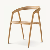Chaises de salle à manger en bois massif fabriquées à la main, design moderne