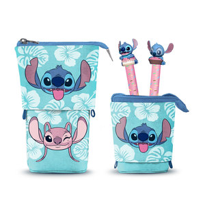 Karactermania For Dis-ney Lilo and Stitch Aloha-Cute Pencil Case + 2 <b>Erasable</b> Gel <b>Pens</b>, Blue - Product Image 1