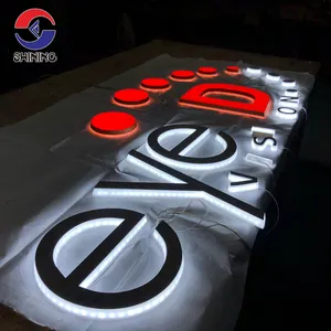 Storefrontal sinais 3d iluminação led, ao ar livre à prova d' água, sinais de letra de canal led personalizado, acrílico