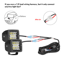 Adaptateur de faisceau de phares LED, adaptateur de bande LED, adaptateur de lumière LED 12V, adaptateur de lumière LED et adaptateur pour feux auxiliaires tout-terrain