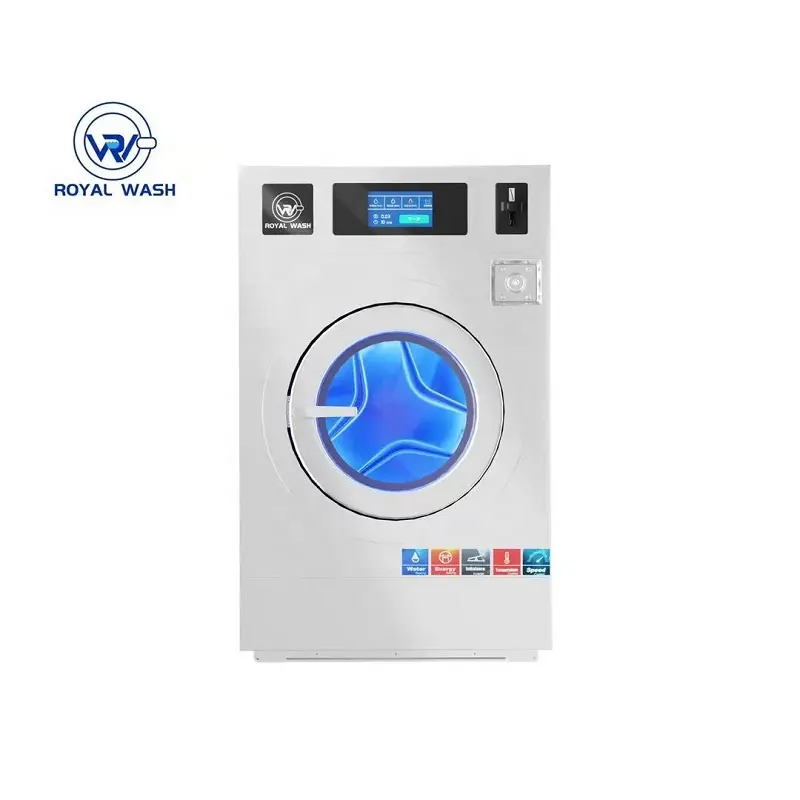 हार्ड माउंट पूरी तरह से स्वचालित सिक्का कपड़े धोने का वाशिंग मशीन लॉन्ड्रोमैट/अस्पताल/स्कूल के उपयोग कपड़े धोने के उपकरण 12kg