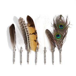 हाथ शिल्प व्यवसाय उपहार ओएल पंख स्याही सेट के साथ क्विल पंख पेन - Product Image 1