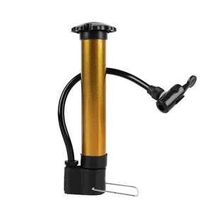 Bike Tire Pump – Portable Floor Pump for Road & Mountain Bicycles – Presta & Schrader Valve Compatible – High Pressure <b>Gauge</b>, Fo - Product Image 2